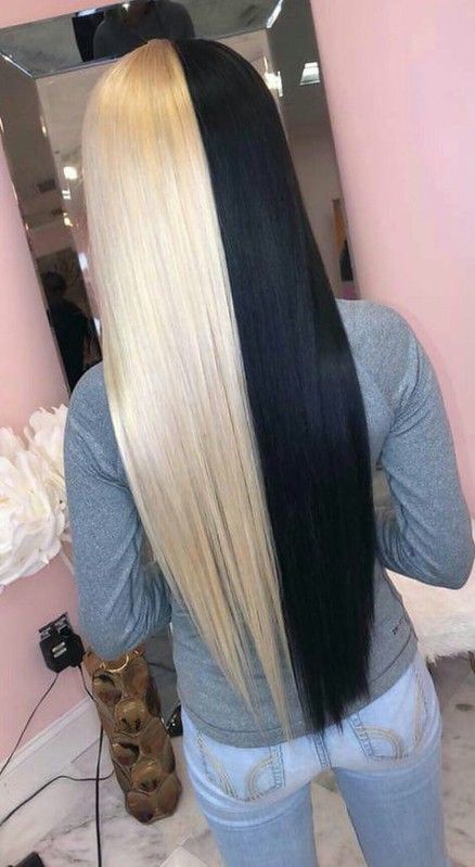 Customized Two Tone Blonde Straight 13*4 Lace Front Wig | Melanie Martinez Style
